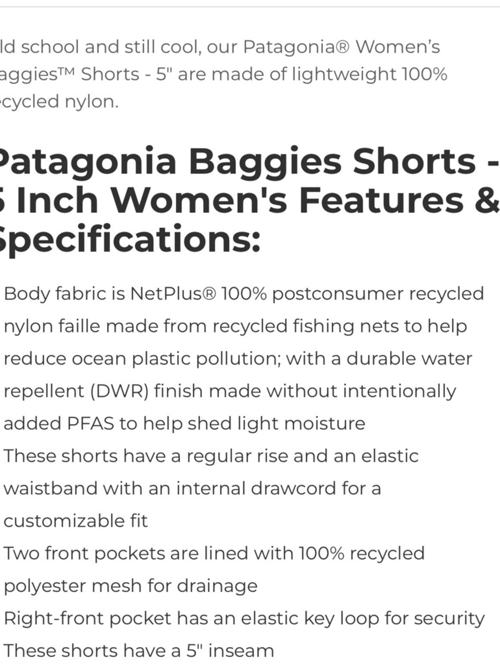 Patagonia Baggies Shorts - 5 Inch - Picture 3 of 6